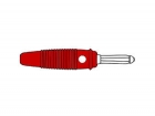 HM1410A HQ MATING CONNECTOR 4mm WITH TRANSVERSE HOLE AND SCREW / RED (BULA 20K)