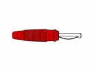 HM1410D BANAANSTEKKER 4mm MET DWARSGAT EN SOLDEERAANSLUITING / ROOD (VQ 30)