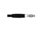 HM14T00 INJECTION-MOULDED ADAPTER PLUG 4mm TO 2mm / BLACK (MZS 4)