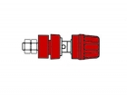 HM2411A GEISOLEERDE 4mm INBOUWBUS MET KOP EN RING / ROOD (PKI10A)