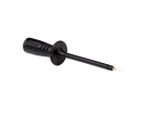 HM5400B INSULATED TEST PROBE 4mm WITH SLENDER STAINLESS SPRUNG STEEL TIP / BLACK (PRÜF 2610FT)