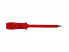 HM5410 MEETPEN MET ELASTISCHE ISOLATIEHULS 4mm PUNT IN ROESTVRIJ STAAL - ROOD (PRÜF 2)