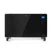 HTPL20FBK Convectorkachel met Glazen Paneel | 1000 / 2000 W | 2 Warmte Standen | Instelbare thermostaat | Afstandsbediening | IP24 | Zwart