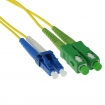 ISRL8851 ACT 1,5 meter LSZH Singlemode 9/125 OS2 glasvezel patchkabel duplex met SC/APC en LC/UPC connectoren