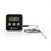 KATH105BK Vleesthermometer | Alarm / Timer | LCD-Scherm | 0 - 250 °C | Zilver / Zwart