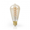 LBSDE27ST64GD LED-Filamentlamp E27 | ST64 | 5 W | 250 lm | 2000 K | Met Gouden Afwerking | Retrostijl | Aantal lampen in verpakking: 1 Stuks