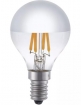 FT14100384 LED-Filament kopspiegel kogellamp 4W E14 230V 925 zilver dimbaar