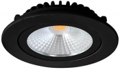 POLED4611 LED inbouwspot 5W 2700K  rond verstelbaar zwart