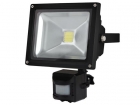 LEDA3002WW-BP LED-SCHIJNWERPER VOOR BUITENSHUIS MET PIR-SENSOR - 20 W EPISTAR CHIP - 3000 K