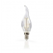 LEDBFE14CANFT1 LED-Filamentlamp E14 | Gebogen Kaars | 2.5 W | 250 lm | 2700 K | Warm Wit | Retrostijl | Aantal lampen in verpakking: 1 Stuks | Doorzichtig
