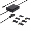 NBAU65110BK Notebook-Adapter | GaN | 65 W | 5 / 9 / 12 / 15 / 20 V DC | 2.4 / 3.0 / 3.25 A | Gebruikt voor: Notebook / Smartphone / Tablet | Euro / Type-C (CEE 7/16)