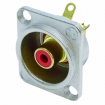 NTR-NF2D-2 D-shape RCA socket rood