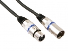 PAC120 XLR-KABEL - XLR MANNELIJK naar XLR VROUWELIJK - 1 m - ZWART