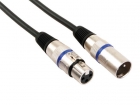 PAC122 XLR-KABEL - XLR MANNELIJK naar XLR VROUWELIJK - 6 m - ZWART