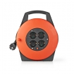 PECCR10 Stroomhaspel | Randaarde stekker | 10.0 m | 3200 W | 16 A | Soort aarding: Zijcontacten | 230 V AC 50/60 Hz | Hoek van stopcontact: 90 ° | H05VV-F 3G 1,5 mm² | Zekering: Ja | Oranje / Zwart