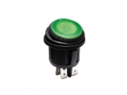 R13244BG/LED VERLICHTE ROCKERSCHAKELAAR - GROENE LED 12 V - 2P DPST / ON-OFF