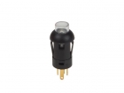 R1360R DRUKKNOP - MINIATUUR - ROND - SPST (PULS) - 1P - RODE LED