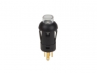 R1360Y DRUKKNOP - MINIATUUR - ROND - SPST (AAN)-UIT - 1P - MET KABELS - GELE LED