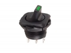 R1945A/A VERMOGEN ROCKERSCHAKELAAR 5A-250V SPST ON-OFF - MET GROENE LED