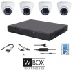 RNWBX4VCVISET2TB WBOX Full HD Bewakingsset incl. 2TB HDD + 4 dome camera's 2MP