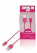 SMCA0202-09 USB 2.0 Kabel USB A Male - Micro-B Male Rond 1.00 m Roze