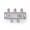 SSPL410ME Satelliet-Splitter | 5 - 2400 MHz | Tussenschakeldemping: 11.5 dB | Outputs: 4 | 75 Ohm | Zink