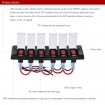 SYCMS9942 6-voudig 12 Volt schakelpaneel met LED indicatie