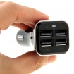 SYHWL3010B USB Autolader 4-Uitgangen 6.4 A Zwart