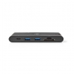 TCARFD200BK USB Docking Station | USB 3.2 Gen 1 | USB-C™ Male | HDMI™ Female / Micro SD / RJ45 Female / SD / VGA Female 15p / 2x USB-A / 2x USB-C™ | Rond | Vernikkeld | Zwart | Window Box met Euro Lock
