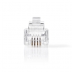 TCGP90923TP Telecom-Connector | Type Aansluiting: RJ11 | Recht | Connectorplating: Goud Verguld | PVC | Transparant