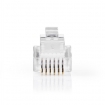 TCGP90933TP Telecom-Connector | Type Aansluiting: RJ12 | Recht | Connectorplating: Goud Verguld | PVC | Transparant