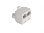 TCU15 MODULAIRE SPLITTER  8P8C MANNELIJK / 2  x 8P8C VROUWELIJK