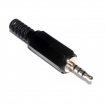 TGEKP5 4-POLIGE 2.5MM MANNELIJKE JACK PLUG PVC