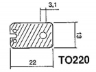 S/TO220 SILICONE HEAT CONDUCTIVE INSULATOR FOR TO220