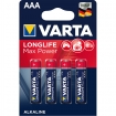 VARTA-4703/4B Alkaline-Batterij AAA | 1.5 V DC | 4-Blisterkaart