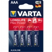 VARTA-4703/4B Alkaline Batterij AAA 1.5 V Max Tech 4-Blister