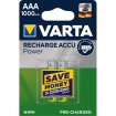 VARTA-5703B Oplaadbare NiMH-Batterij AAA | 1.2 V DC | 1000 mAh | Voorgeladen | 2-Blisterkaart