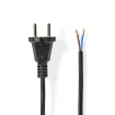 VCPC110CBK100 Stroomkabel voor Stofzuiger | 10.0 m | Type-F (CEE 7/7) | 250 V AC | 16 A | Zwart