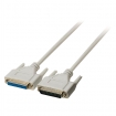VLCP52110I100 Seriële kabel SUB-D 25-Pins Male - SUB-D 25-Pins Female 10.0 m Ivoor