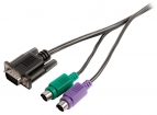 VLCP59850B20 VGA Kabel VGA Male+ 2x PS2 Male - VGA Male+ 2x PS/2 Male 2.00 m Zwart