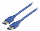 VLCP61000L10 USB 3.0 Kabel A Male - A Male Rond 1.50 m Blauw
