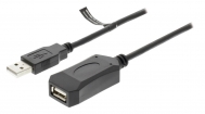VLCRP6010 Actieve USB 2.0 Verlengkabel USB A Male - USB A Female 10.0 m Zwart