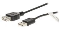 VLCT60010B10 USB 2.0 Verlengkabel USB A Male - USB A Female 1.00 m Zwart