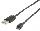 VLMB60410B10 USB 2.0 Kabel A Male - Micro-B Male Plat 1.00 m Zwart