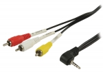 VLVP22400B20 Composiet Videokabel 3.5 mm Male - 3x RCA Male 2.00 m Zwart