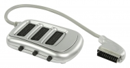 VLVP31835S05 Schakelbare SCART connectiebox SCART mannelijk - 3x SCART vrouwelijk  0,50 m zilverkleurig