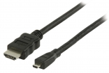 VLVP34700B30 High Speed HDMI kabel met Ethernet HDMI-Connector - HDMI Micro-Connector Male 3.00 m Zwart