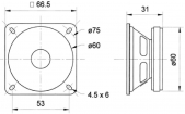 VS-FRS7/8 FRS 7 - 8 Ohm - 6,5 cm (2,5") fullrange luidspreker