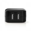 WCHAU484ABK Oplader | 24 W | Snellaad functie | 2x 2.4 A | Outputs: 2 | 2x USB-A | Geen Kabel Inbegrepen | Single Voltage Output