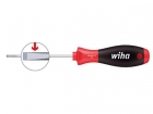 WH00686 Wiha Schroevendraaier SoftFinish sleufkop met ronde schacht voor diepliggende schroeven (00686) 3,0 mm x 80 mm